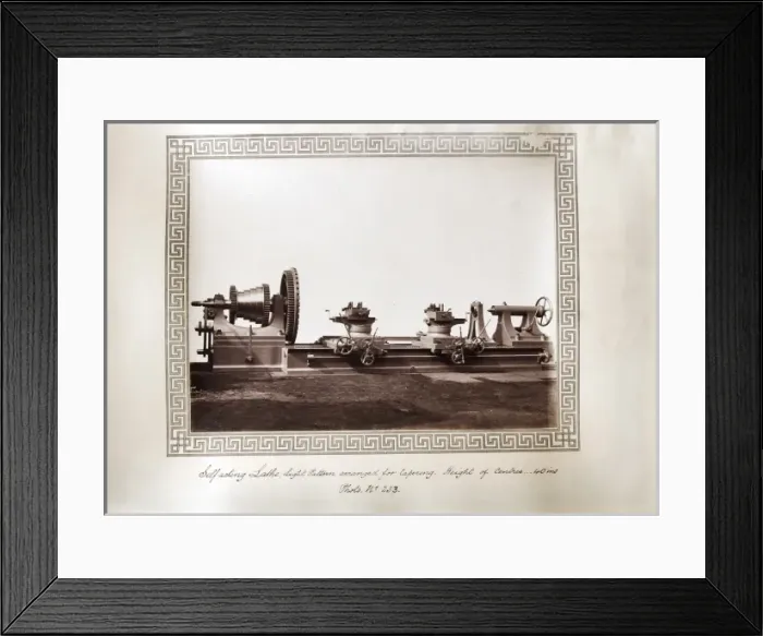 Framed Print : Self-acting lathe, light pattern Framed Print : Self-acting lathe, light pattern