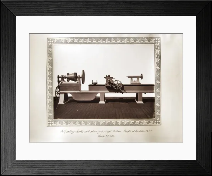 Framed Print : Self-acting lathe with plain gap, light pattern Framed Print : Self-acting lathe with plain gap, light pattern