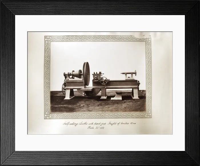 Framed Print : Self-acting lathe with fixed gap Framed Print : Self-acting lathe with fixed gap