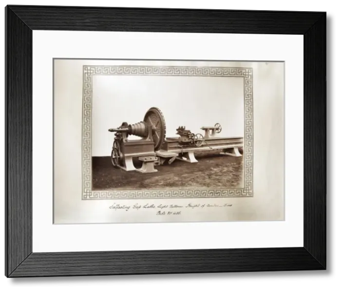 Framed Print : Self-acting gap lathe, light pattern Framed Print : Self-acting gap lathe, light pattern