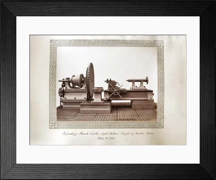 Framed Print : Self-acting break lathe, light pattern Framed Print : Self-acting break lathe, light pattern