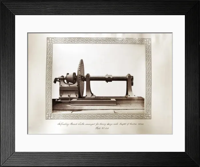 Framed Print : Railway wheel turning lathe Framed Print : Railway wheel turning lathe