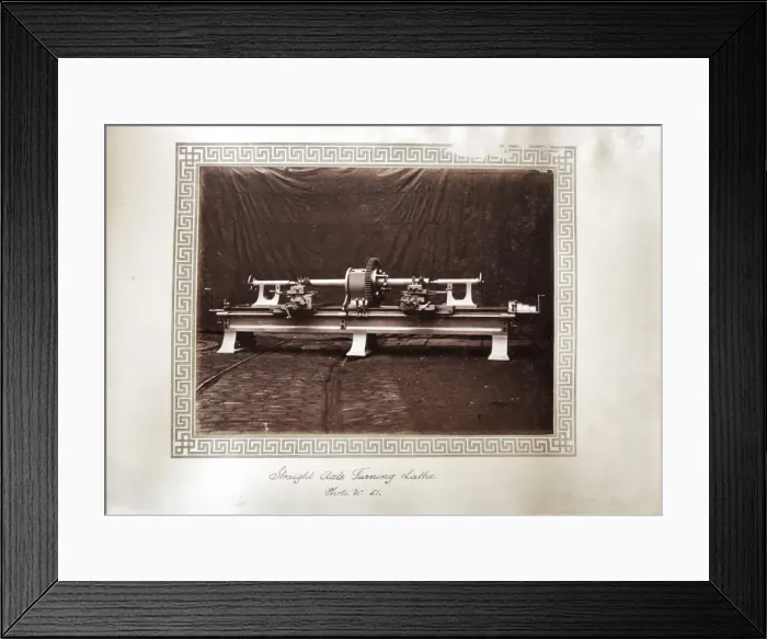Framed Print : Straight axle turning lathe Framed Print : Straight axle turning lathe
