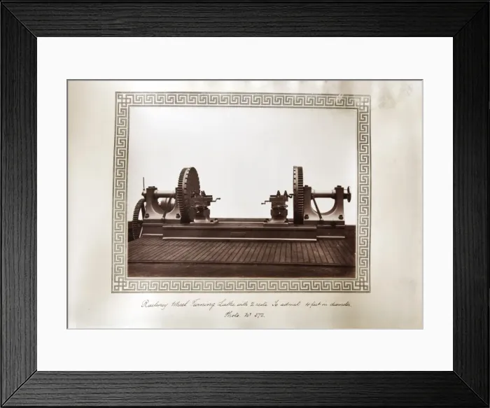 Framed Print : Railway wheel turning lathe Framed Print : Railway wheel turning lathe