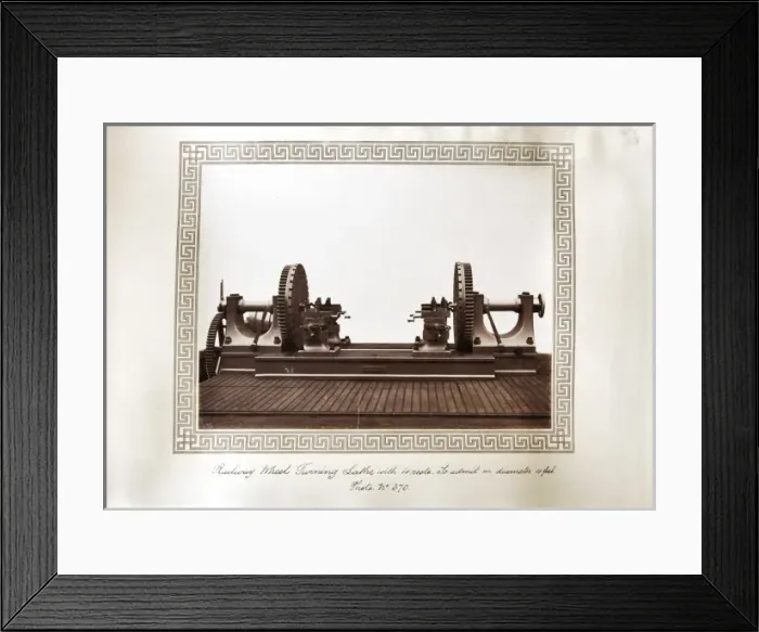Framed Print : Railway wheel turning lathe Framed Print : Railway wheel turning lathe