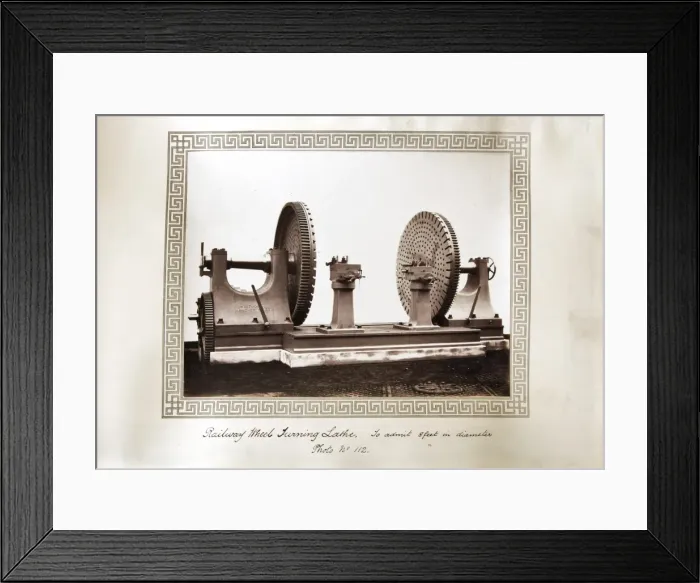 Framed Print : Railway wheel turning lathe Framed Print : Railway wheel turning lathe