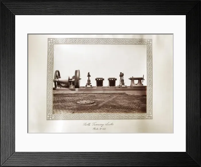 Framed Print : Roll turning lathe Framed Print : Roll turning lathe