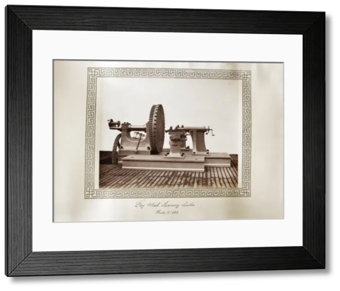 Framed Print : Fly wheel turning lathe Framed Print : Fly wheel turning lathe