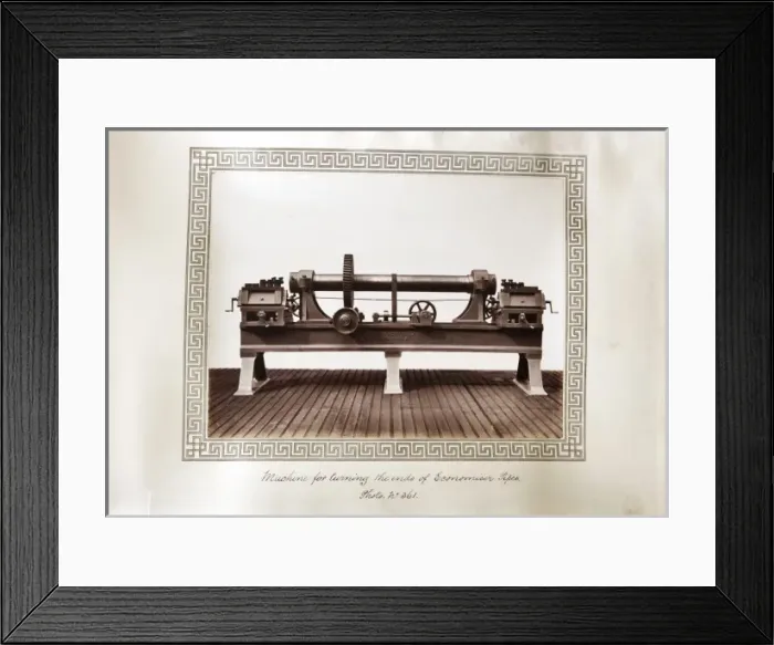 Framed Print : Machine for turning the ends of economiser pipes Framed Print : Machine for turning the ends of economiser pipes