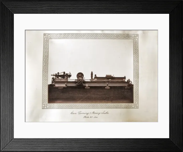 Framed Print : Gun turning and boring lathe Framed Print : Gun turning and boring lathe