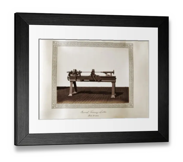 Framed Print : Barrel turning lathe Framed Print : Barrel turning lathe