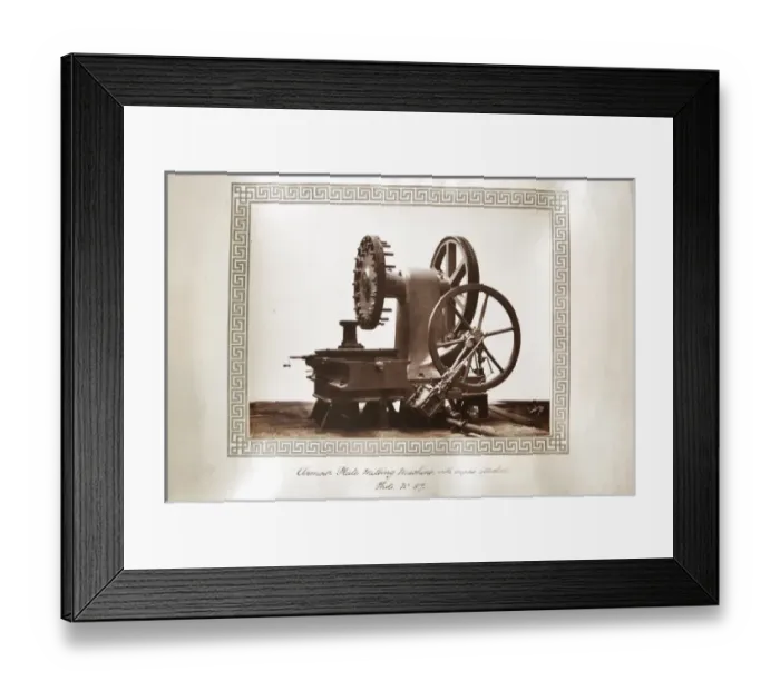 Framed Print : Armour plate milling machine with engine attached Framed Print : Armour plate milling machine with engine attached