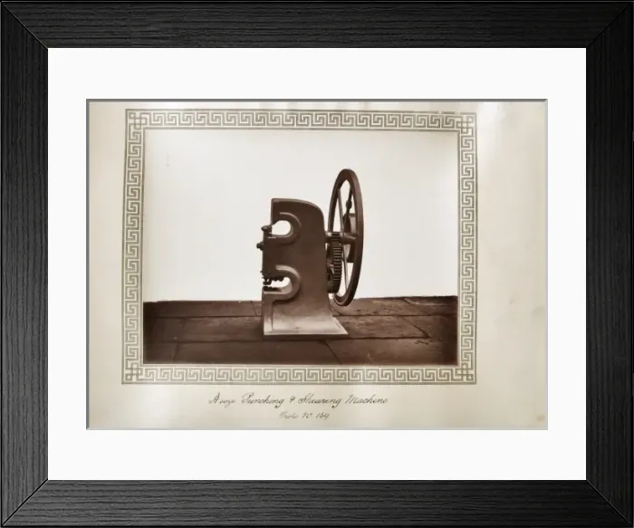 Framed Print : A size punching and shearing machine Framed Print : A size punching and shearing machine