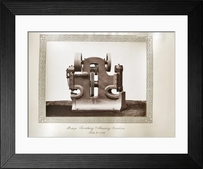 Framed Print : B size punching and shearing machine Framed Print : B size punching and shearing machine
