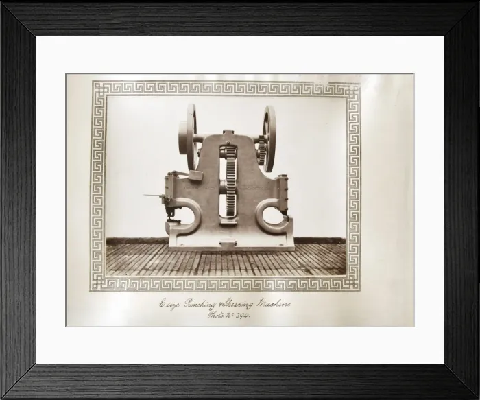 Framed Print : E size punching and shearing machine Framed Print : E size punching and shearing machine