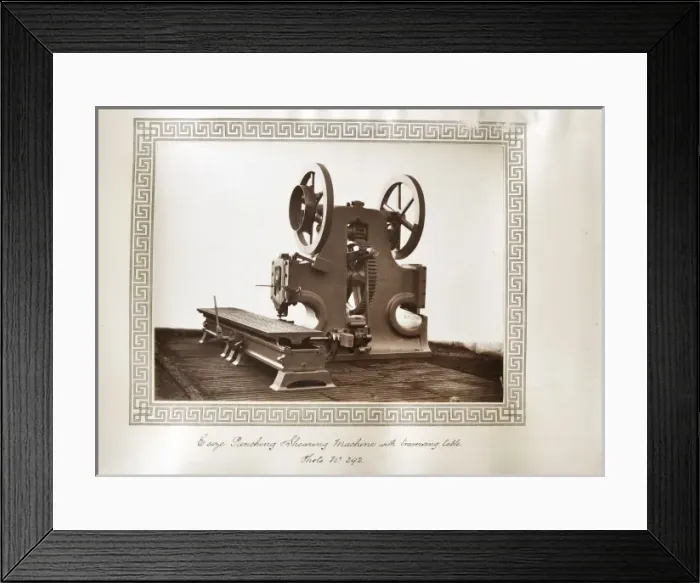 Framed Print : E size punching and shearing machine Framed Print : E size punching and shearing machine