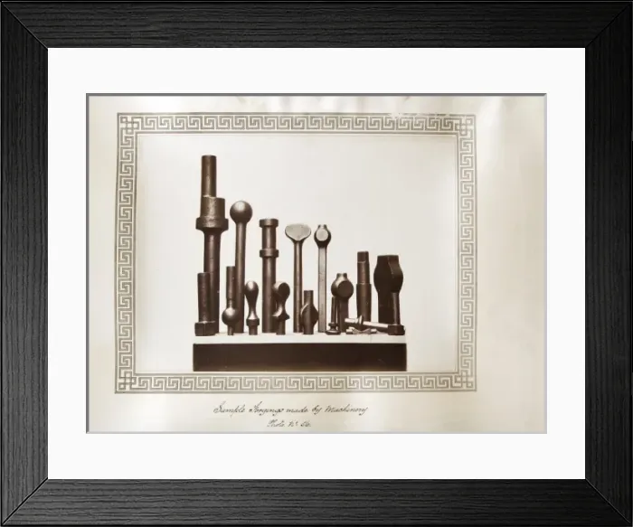 Framed Print : Sample forgings made by machinery Framed Print : Sample forgings made by machinery