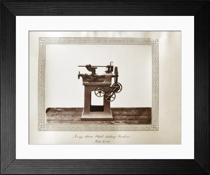 Framed Print : A size spur wheel cutting machine Framed Print : A size spur wheel cutting machine