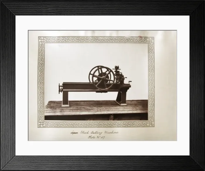 Framed Print : Wheel cutting machine Framed Print : Wheel cutting machine