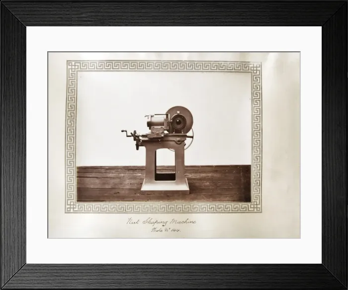 Framed Print : Nut shaping machine Framed Print : Nut shaping machine