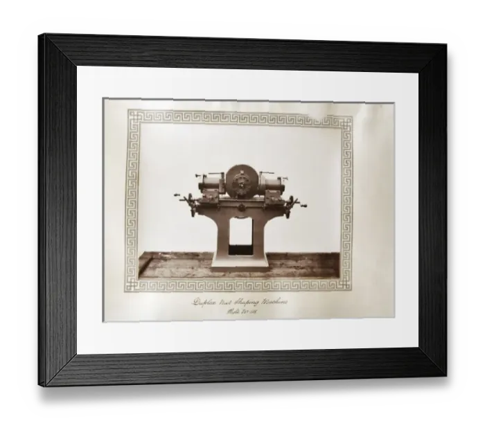 Framed Print : Duplex nut shaping machine Framed Print : Duplex nut shaping machine