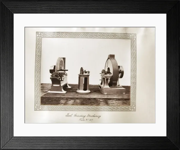 Framed Print : Tool grinding machinery Framed Print : Tool grinding machinery