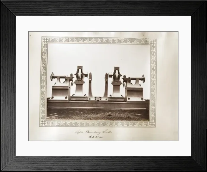Framed Print : Tyre grinding lathe Framed Print : Tyre grinding lathe