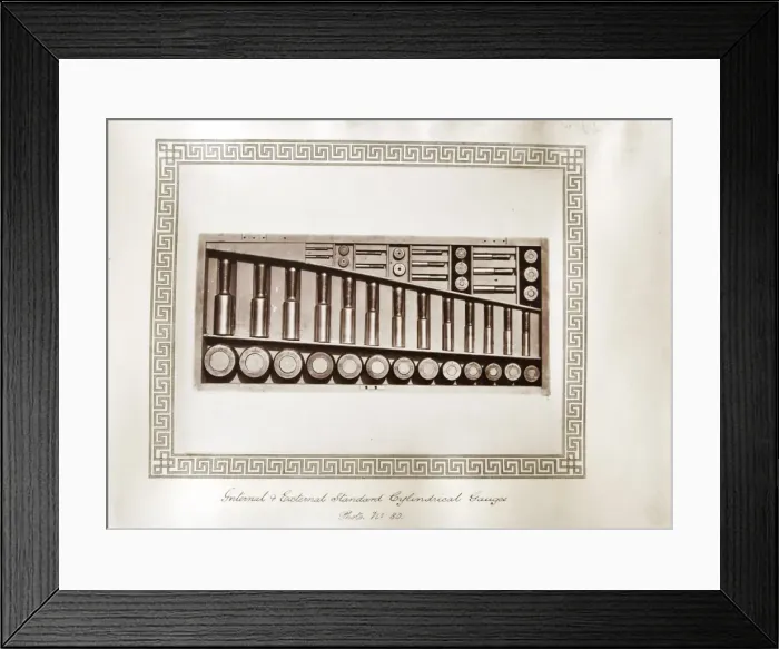 Framed Print : Internal and external standard cylindrical gauges Framed Print : Internal and external standard cylindrical gauges