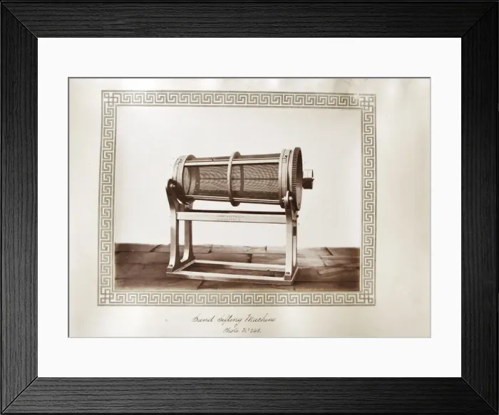 Framed Print : Sand sifting machine Framed Print : Sand sifting machine