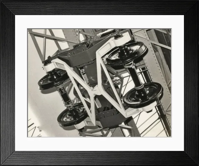Framed Print : Metre gauge cross-braced bogie, British Rail Framed Print : Metre gauge cross-braced bogie, British Rail