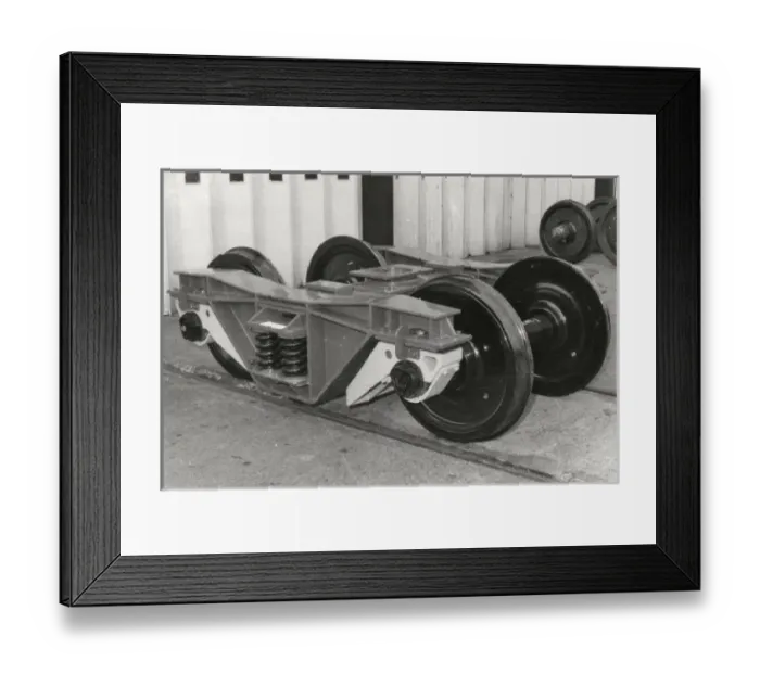 Framed Print : Cross-braced bogie for metre gauge wagons Framed Print : Cross-braced bogie for metre gauge wagons