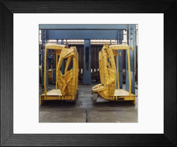 Framed Print : Design of coach structures to absorb energy in a collision Framed Print : Design of coach structures to absorb energy in a collision