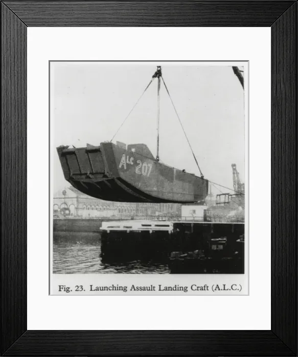 Framed Print : Launching Assault Landing Craft