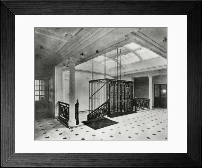 Framed Print : Lift / deck A, Cunard liner ?Lusitania? Framed Print : Lift / deck A, Cunard liner ?Lusitania?