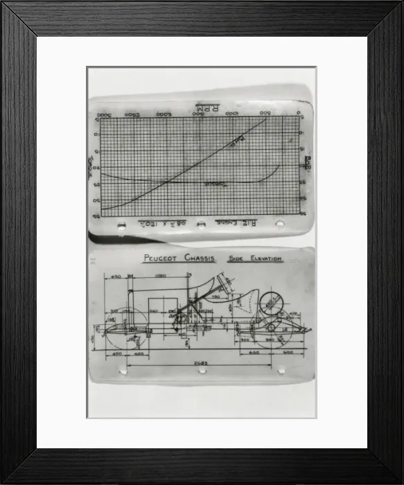 Framed Print : Peugeot chassis; George Roesch nb, 1920 Framed Print : Peugeot chassis; George Roesch nb, 1920