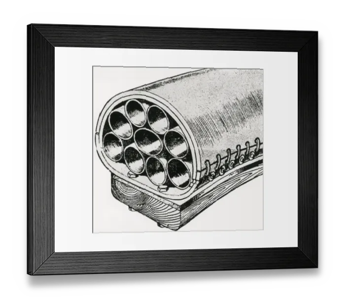 Framed Print : Diagram of Thompson?s multi tube bicycle tyre Framed Print : Diagram of Thompson?s multi tube bicycle tyre