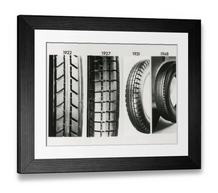 Framed Print : Car tyre tread pattern development Framed Print : Car tyre tread pattern development