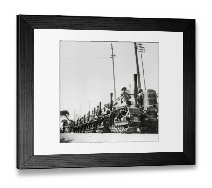 Framed Print : Line of tractors ?on test? - Marshall & Sons Framed Print : Line of tractors ?on test? - Marshall & Sons