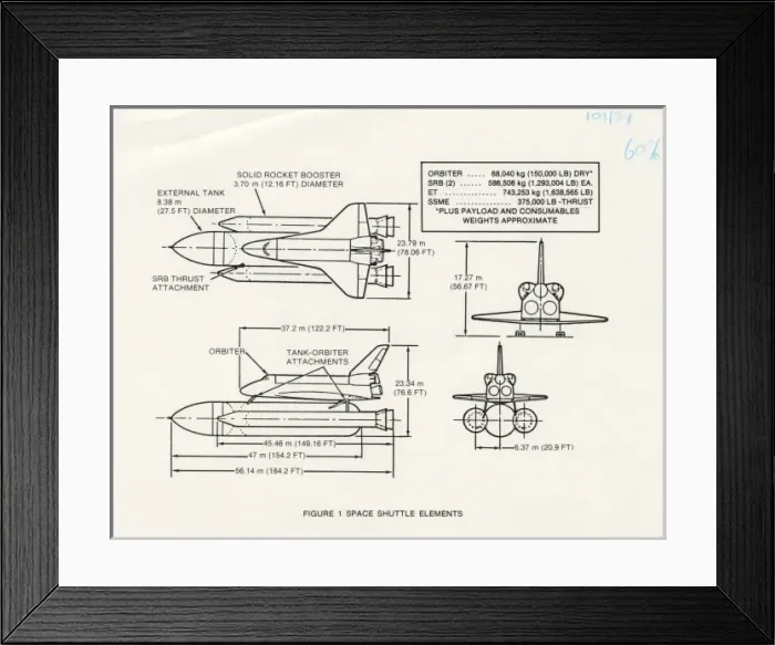 Framed Print : Space Shuttle Orbiter Framed Print : Space Shuttle Orbiter