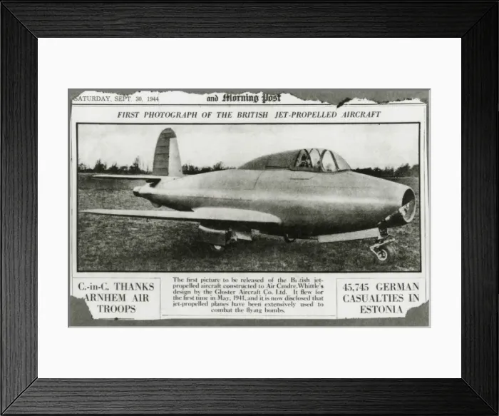 Framed Print : Gloster experimental jet aircraft E28 Framed Print : Gloster experimental jet aircraft E28