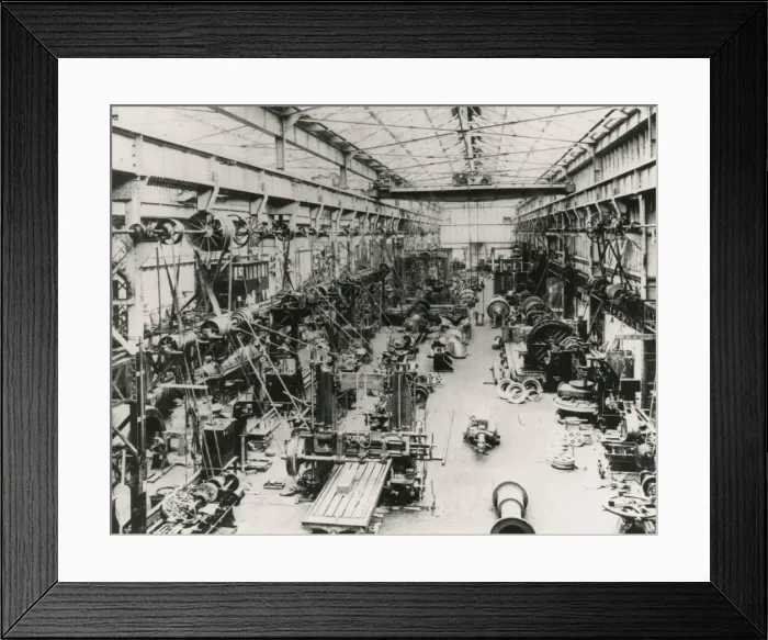 Framed Print : Heaton heavy machine shop, 1901 Framed Print : Heaton heavy machine shop, 1901