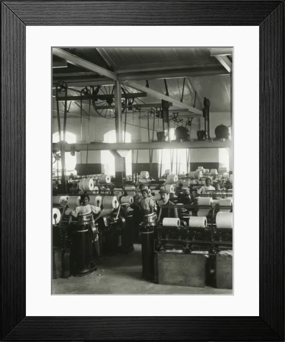 Framed Print : Female textile workers / South America, 1911 Framed Print : Female textile workers / South America, 1911