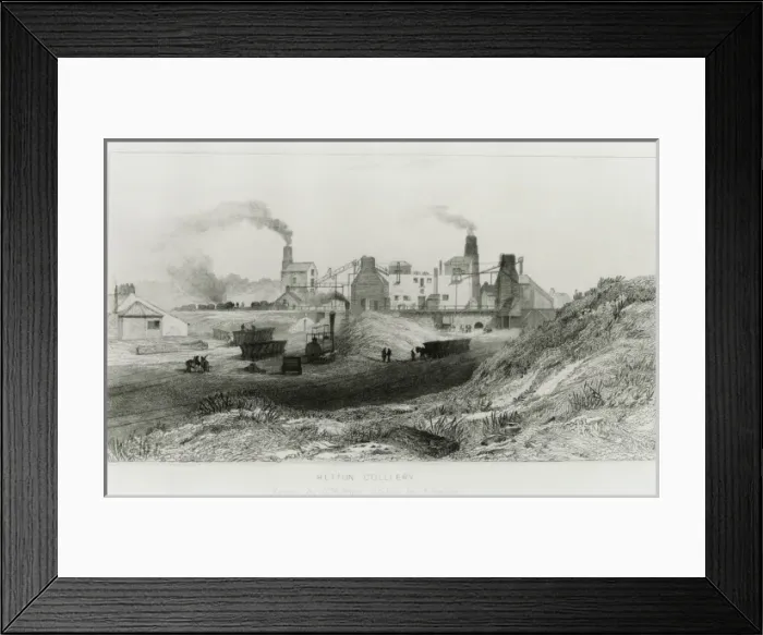 Framed Print : Hetton Colliery, engraving Framed Print : Hetton Colliery, engraving