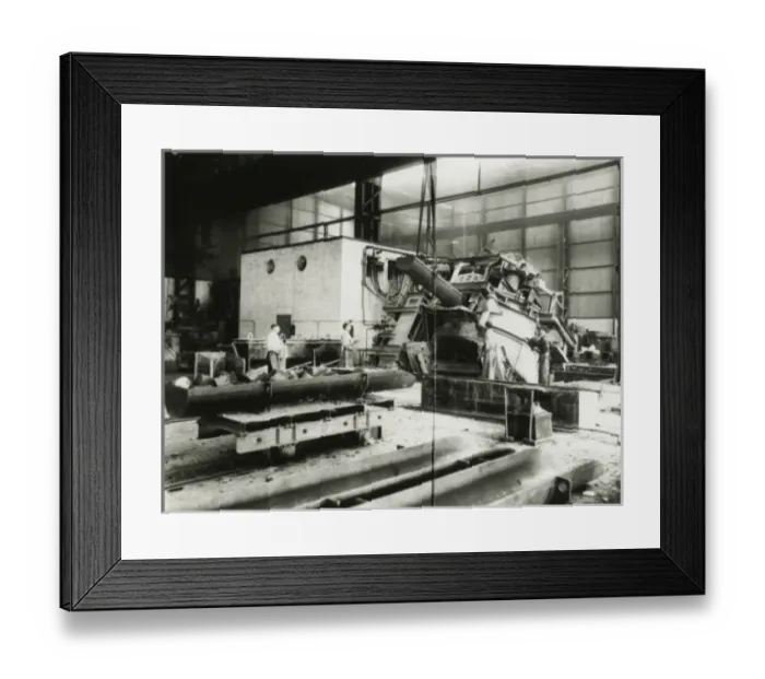 Framed Print : Charging of 10 ton electric furnace, Sheffield Framed Print : Charging of 10 ton electric furnace, Sheffield