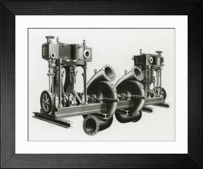 Framed Print : Centrifugal pumping engines Framed Print : Centrifugal pumping engines