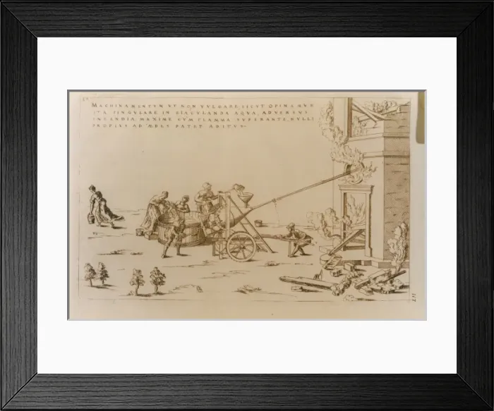 Framed Print : Early fire engine Framed Print : Early fire engine