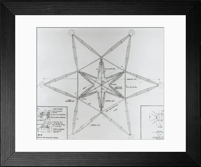 Framed Print : 6500kw twin wheel aerogenerator hexagon spar tower Framed Print : 6500kw twin wheel aerogenerator hexagon spar tower