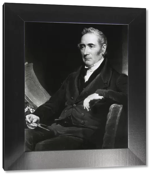 George Stephenson, seated. painting