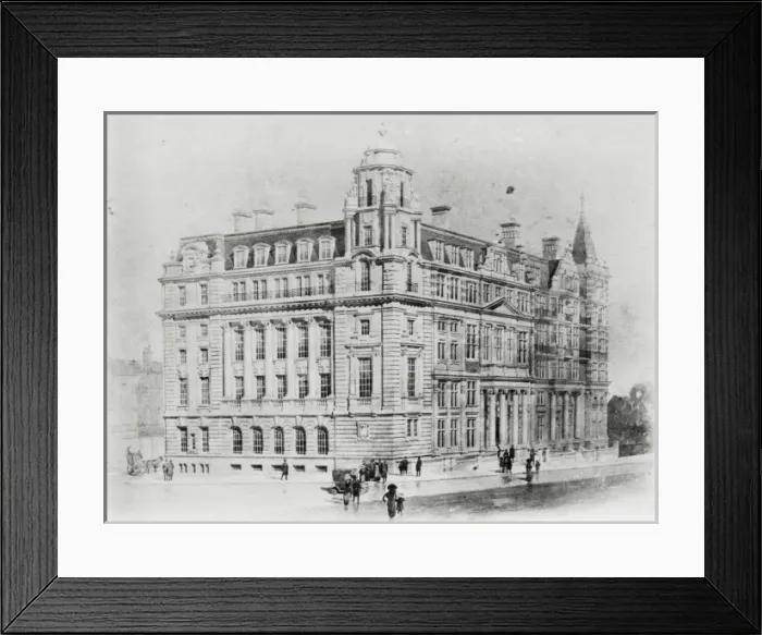 Framed Print : IMechE: architectural design for new wing of building Framed Print : IMechE: architectural design for new wing of building