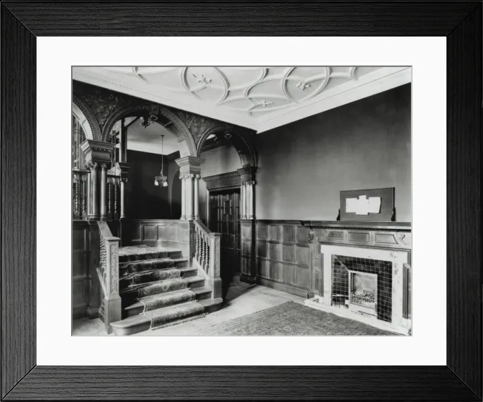 Framed Print : IMechE: view of staircase leading into marble hall Framed Print : IMechE: view of staircase leading into marble hall